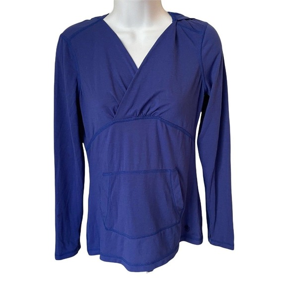 Mountain Hardwear Purple Pullover Hoodie S Stretch Pocket Surplice lightweight - Picture 2 of 5